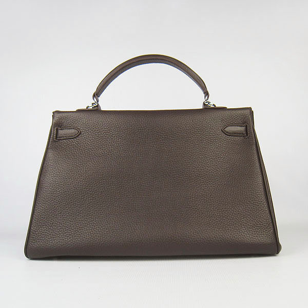 High Quality Hermes Kelly 35cm Togo Leather Bag Dark Coffee 6308 - Click Image to Close